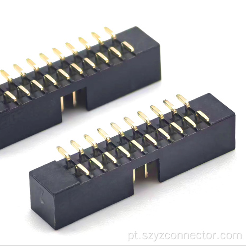 Conector SMT do cabeçalho da caixa de passo de 2,0 mm preto